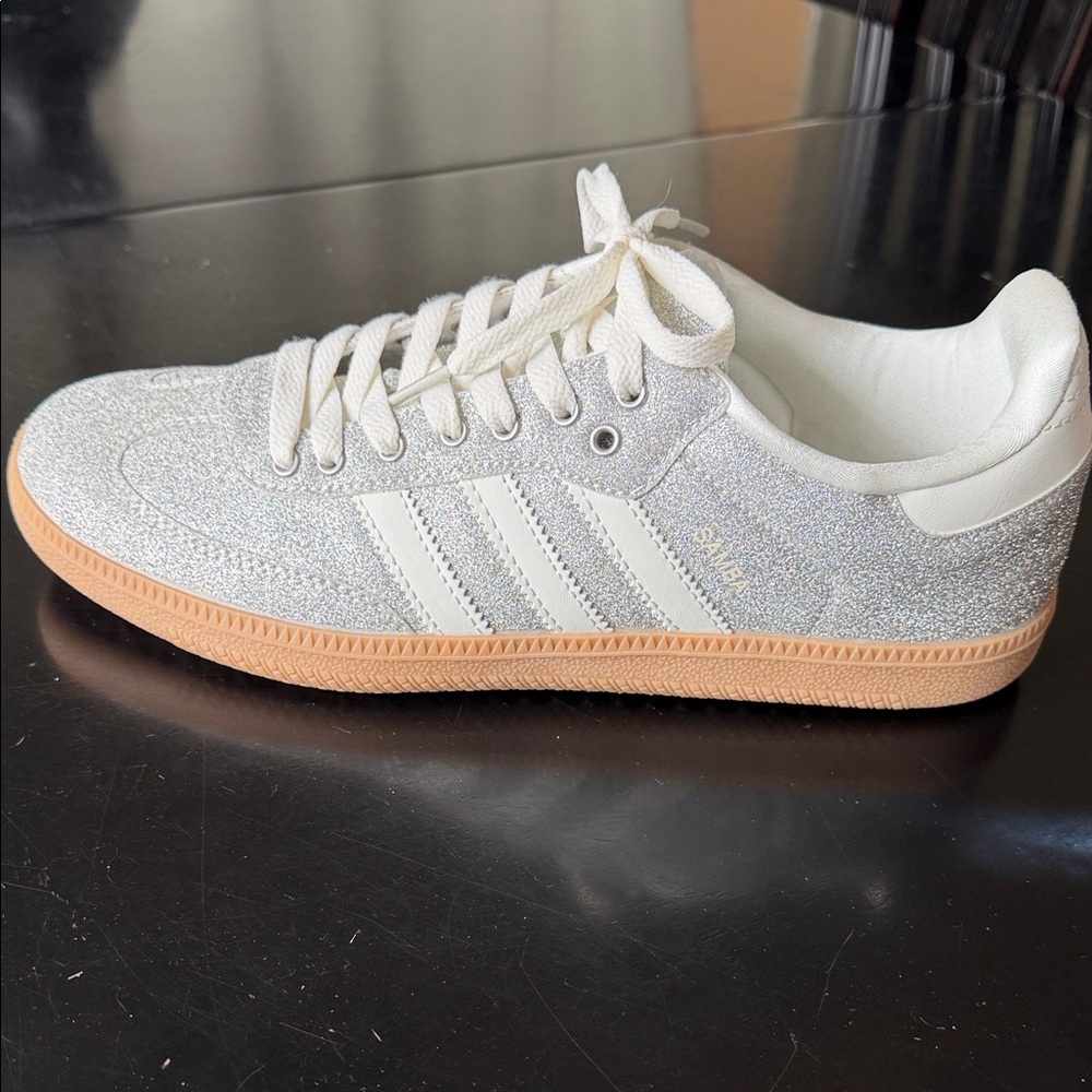 Adidas Samba Silver Glitter Sneakers